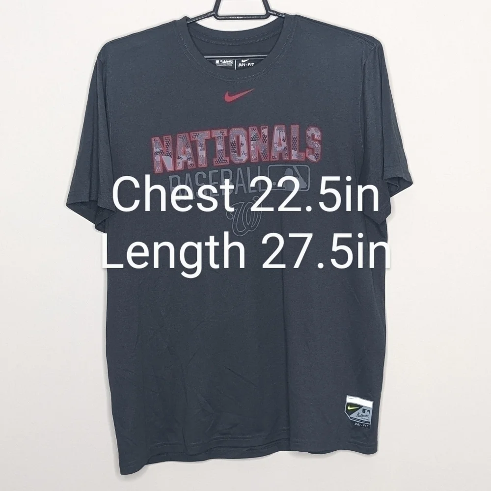 Nike Dri Fit Washington Nationals Baseball Shirt Performance Apparel XL